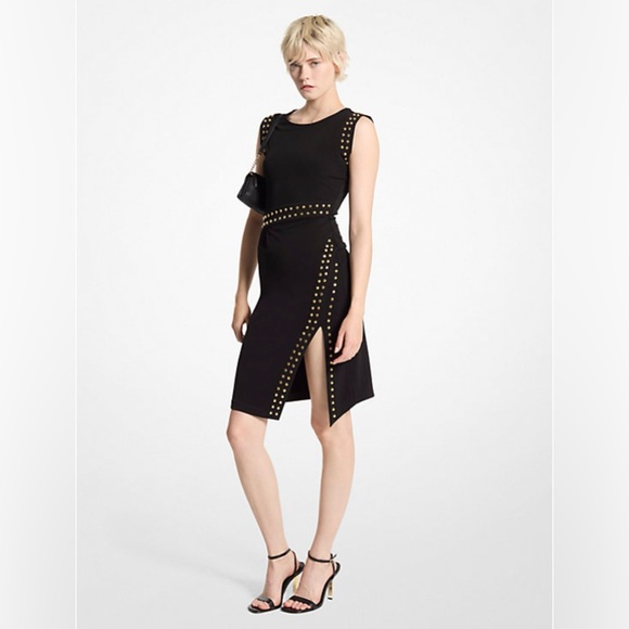NWT Michael Kors
Women's Astor Studded Side-Slit Midi Dress. Size Large - Picture 1 of 2